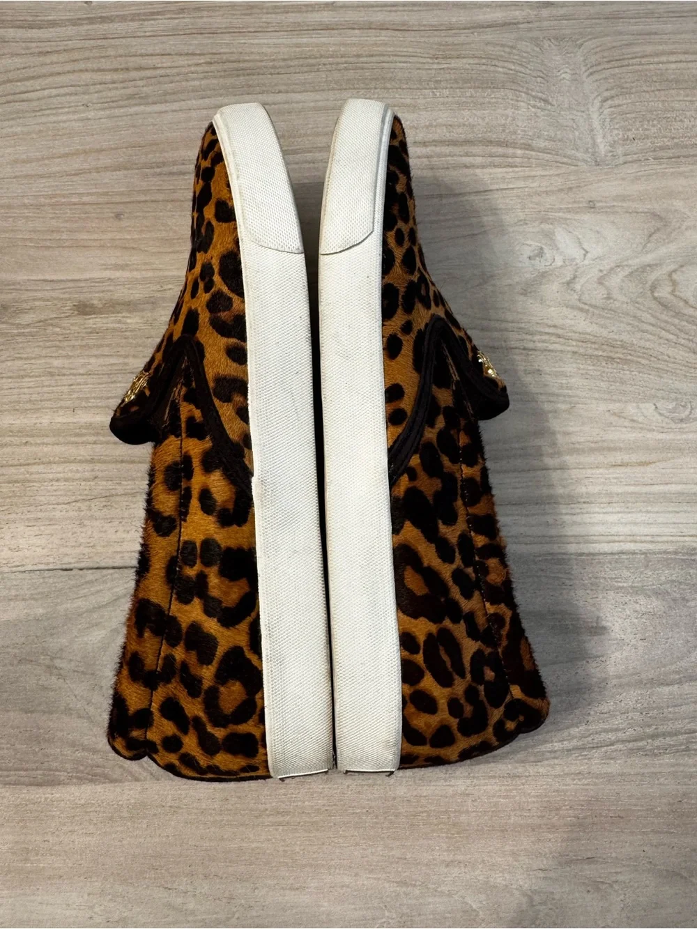 Lauren Ralph Lauren Leopard Print Slip-On Sneakers - Brown/Black
